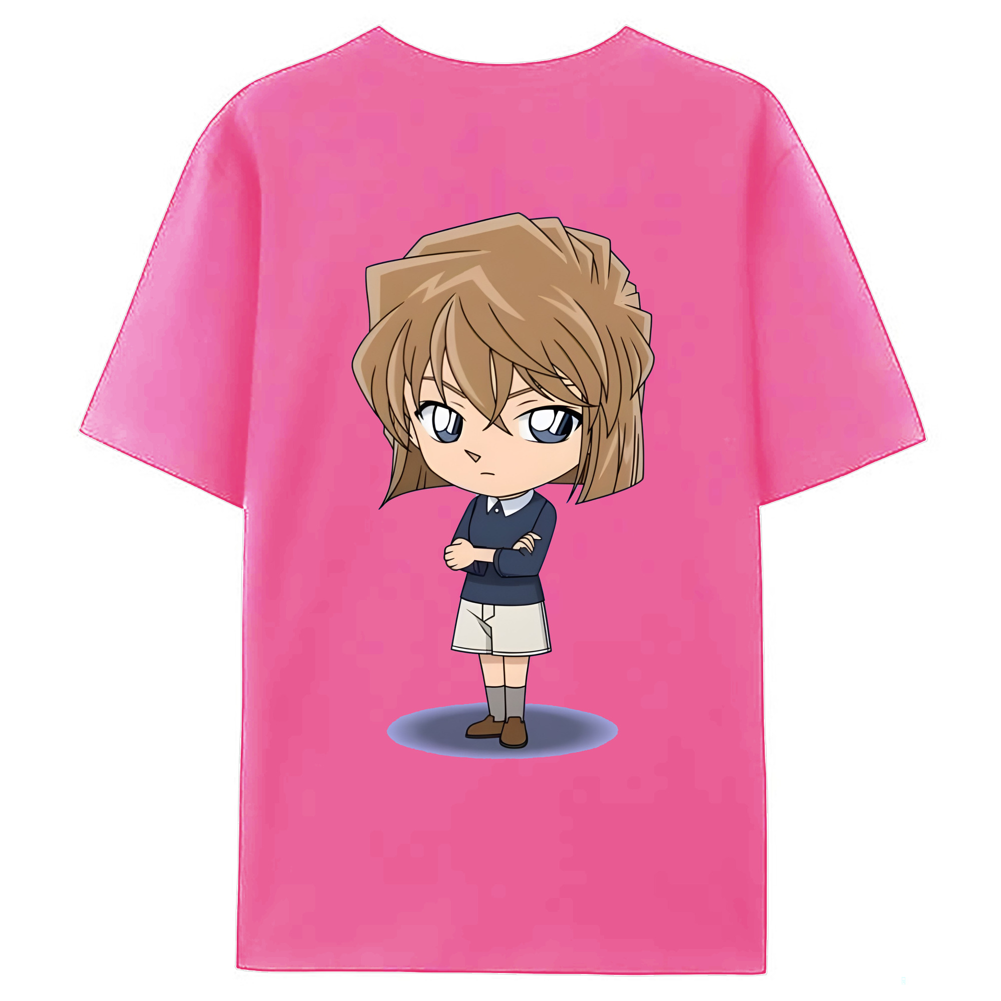 （画像用） 名探偵コナン 灰原 哀 はいばら あい Detective Conan Anita Hailey、Vi Graythorn Haibara Ai レディース半袖Tシャツ(バックプリント)